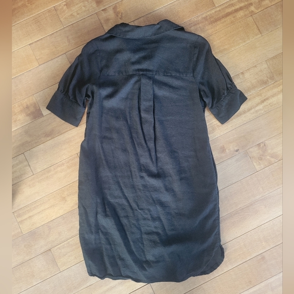 Old Navy Black Button-Front Shirt Dress Size XS GUC Autumn - Picture 6 of 7